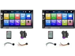 Conjunto De 2 Reproductores Mp5 Para Coche Din Con Bluetooth, Puerto Usb Y Radio Fm.