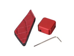 Junli-estuche Magnético Portátil Para Tiza De Billar Con Clip Para Cinturón, De Una Sola Sección, Color Rojo