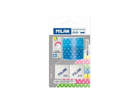 Sacapuntas MILAN + 2 Gomas 430