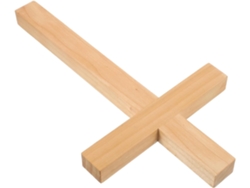 Cruz De Pared De Madera Maciza De 33 Cm, Decorativa Para Iglesia Y Hogar, Con Acabado Pulido A Mano.