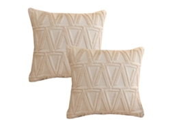 Juego De 2 Fundas De Almohada Decorativas De Felpa Suave, 45 X 45 Cm