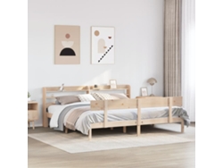 Estructura De Cama Sin Colchón Madera Maciza De Pino 180x200 Cm