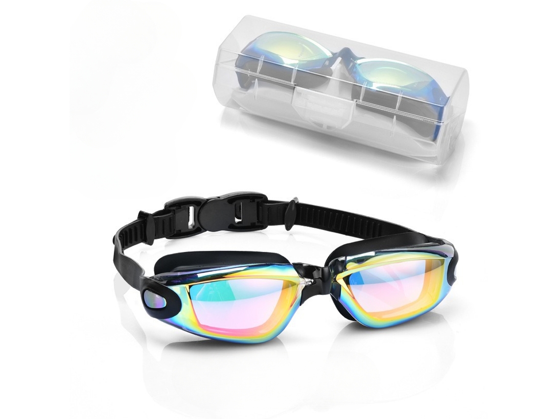 Gafas de natación Siurn para adultos, silicona HD, antivaho, impermeables (color negro, galvanoplastia)