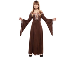 Disfraz de Niña DISFRAZZES Dama Medieval Marrón (Talla: 7 a 9 años)