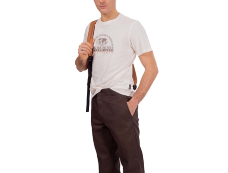Camiseta de Hombre NAPAPIJRI Beige (2XL)