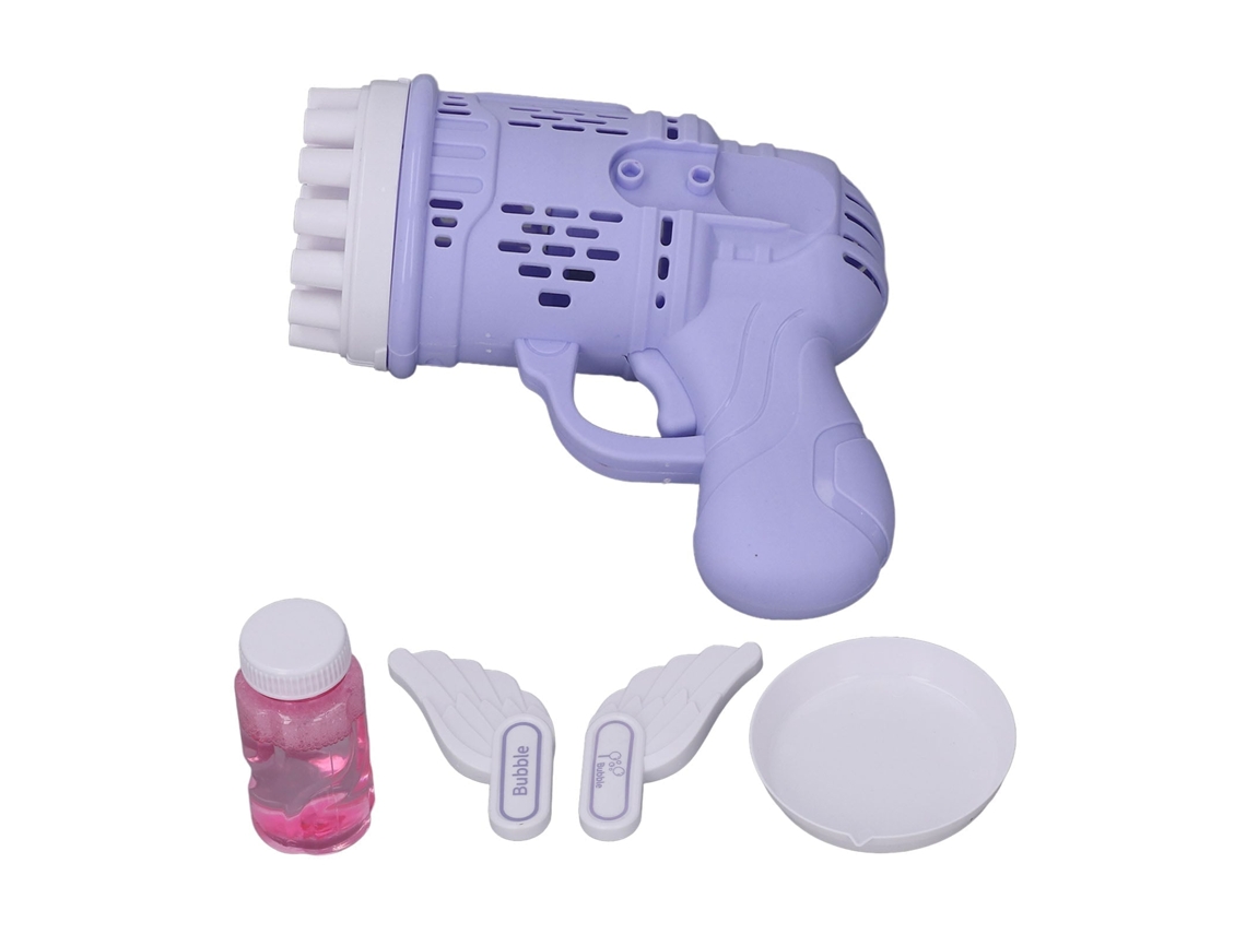 Máquina Eléctrica De Burbujas Para Niños, 23 Agujeros, Automática Con Solución Morada