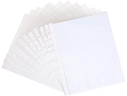 200 Fundas Perforadas Transparentes Para Carpetas Libres De Ácido, Compatibles Con La Mayoría