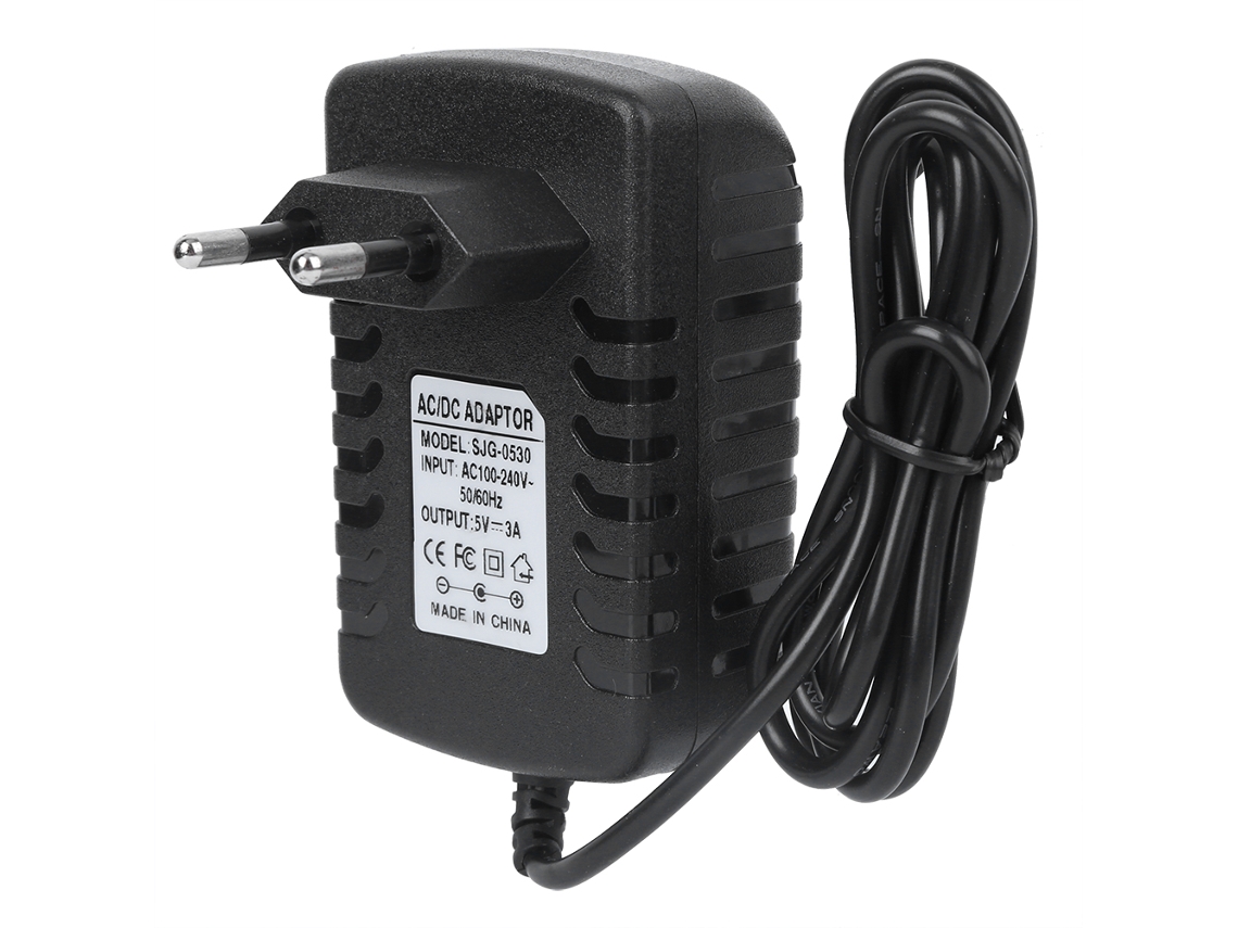 Adaptador De Alimentación Plástico Negro 5v 3a Type-c Cargador Con Luz Indicadora