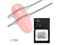 Rebe-cadena De Decoración Para Uñas Estilo Nuevo Profesional Manicura Arte De Uñas (gris Claro)
