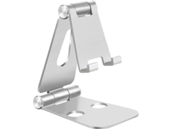 Soporte de mesa de aleación de aluminio plateado para teléfono móvil y tableta ZYBLSSBB