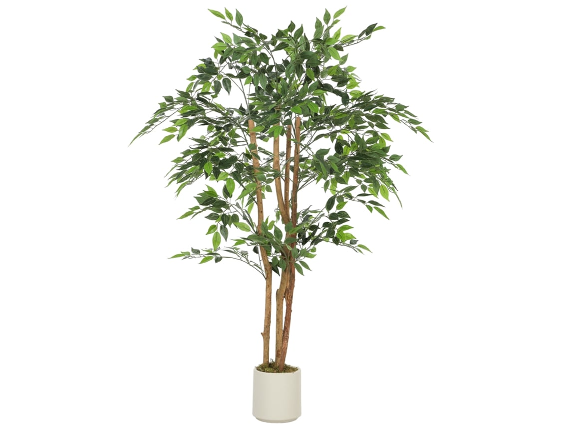 Ficus Artificial 150 Cm Planta Artificial Con 1116 Hojas Y Maceta Planta Artificial Decorativa Para Interior Verde