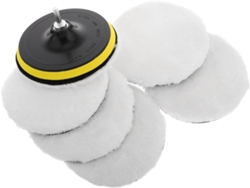 Kit De Almohadillas Pulido Lana Blanca Uso Adecuado Pulir