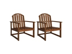 Cadeiras De Jardim 2 Pcs Madeira De Acácia Macíça Dkd Home Decor