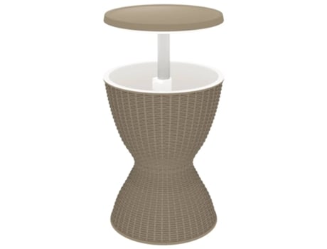 Mesa nevera 3 en 1 polipropileno VIDAXL marrón claro