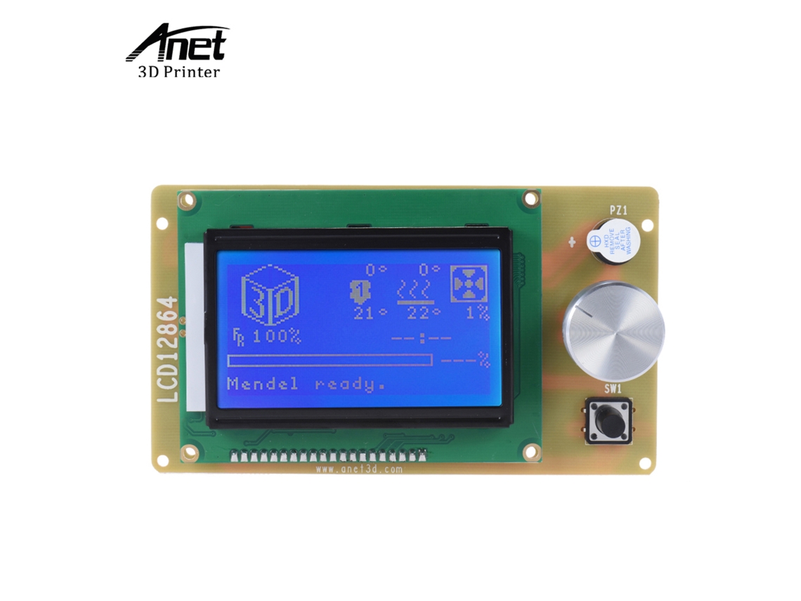 Módulo Controlador De Pantalla Lcd Smart Anet 12864 Para Accesorio De Impresora 3d Ramps 1.4