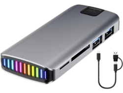 Carcasa Externa Para Disco Duro Ssd M.2 De Doble Protocolo, Concentrador Nvme Ngff De 10 Gbps