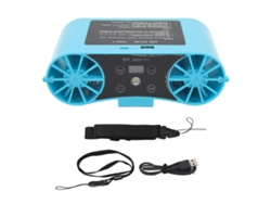 Ventilador portátil de cintura con cordón, azul, 15000 mAh