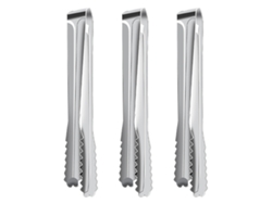 MEOIRUERY 3 Piezas de Pinzas para Hielo, Pinzas de Servicio, Pinzas para Bar, en Acero Inoxidable 304, para Bar, Cocina y Restaurante