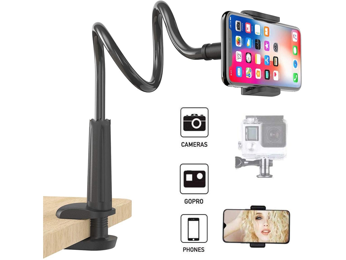 Soporte Flexible Para Cámara Web Y Teléfono Móvil Con Tornillo Universal De 1/4 De Pulgada, Ajustable 360 Grados.