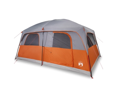 Tienda de campaña familiar 10 personas VIDAXL impermeable gris naranja