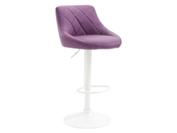 Banco DUDECOR Alto Lazio blanco con piel sintética morada