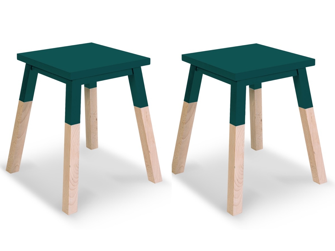 Banco MON PETIT MEUBLE FRANÇAIS de Madeira Maciça Assento 35 cm (2 unidades)
