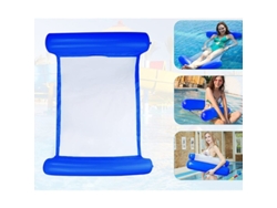 Hamaca Inflable Flotante 4 En 1 Sinwind, Hamaca Para Piscina, Reclinable, Portátil, Azul Zafiro