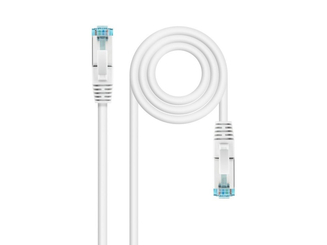 Cable de Red Nanocable Rj45 Lszh Cat.7 600Mhz Sftp Awg26 30 Cm Blanco N/A