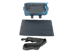 Bolsa Impermeable Para Manillar De Bicicleta Con Correa Ajustable Almacenamiento Delantero Para Teléfono Móvil Azul