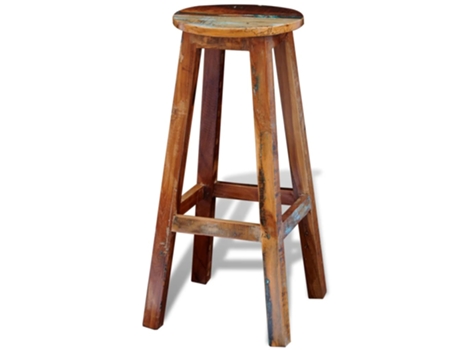 MAISON EXCLUSIVE Taburete de cocina de madera maciza reciclada