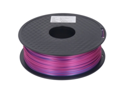 Filamento De Seda Pla 1.75mm Bicolor Azul Roxo Vermelho Brilhante Consumível Para Impressora 3d