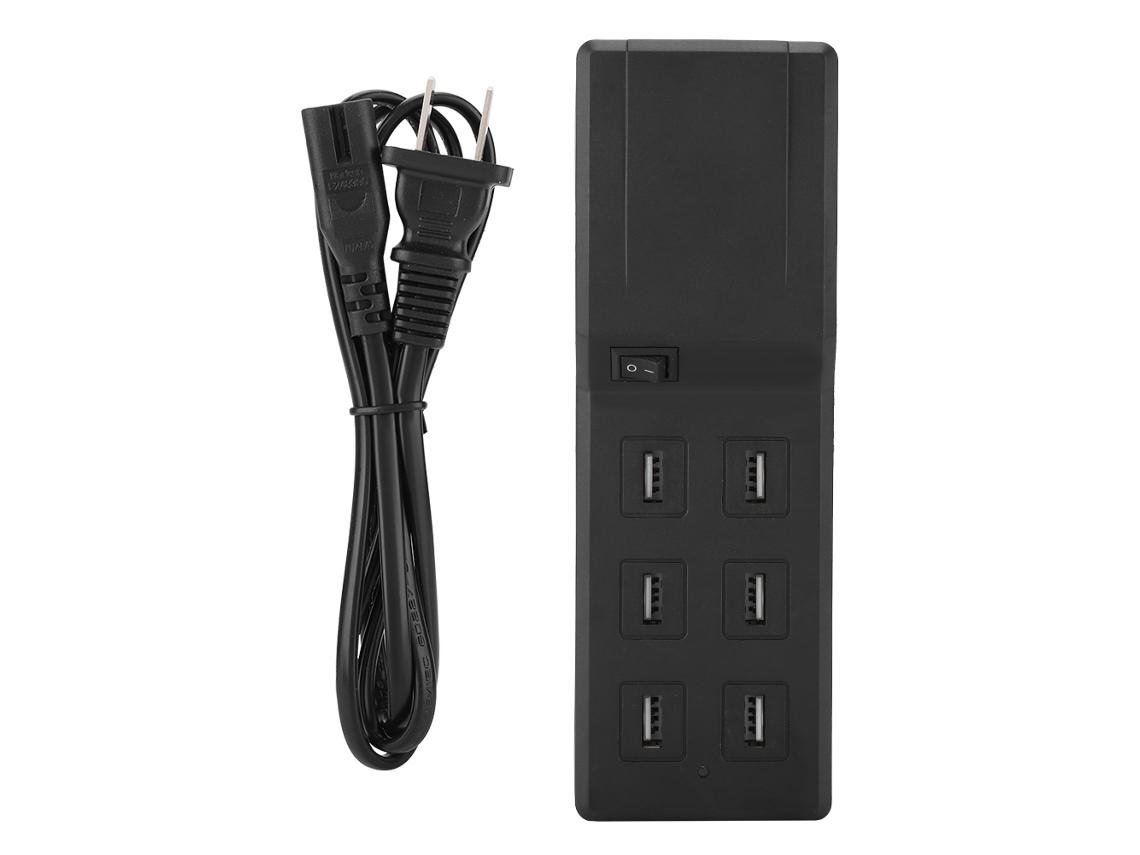 Carregador Universal Multifuncional 6 Portas Para Celular E Tablet Com Proteções Inteligentes