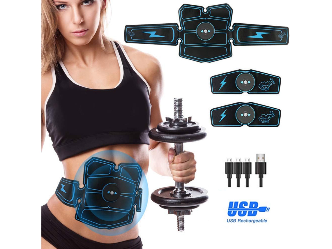 Dispositivo De Entrenamiento Ems Para Abdominales Y Brazos Con Carga Usb, Tonificador Muscular, Fitness Abdominal Para El Hogar Y La Oficina.