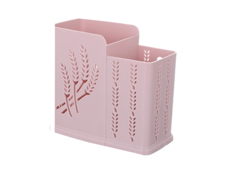 Cesta de lavavajillas de paja y palillos para facilitar el lavado - rosa