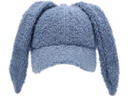 Gorra De Béisbol Unisex Estilo Hip Hop Con Ribete De Piel Y Exquisitas Orejas De Conejo.