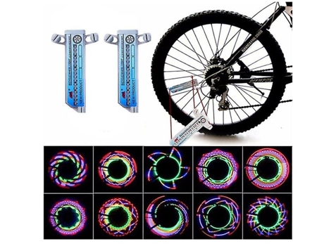 Juego de 2 luces LED para radios de bicicleta Ip55, luces impermeables para llantas de bicicleta, luz para radios de bicicleta con CHRONUS