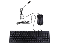 Combo de teclado y ratón para juegos con cable, delgado, plano y silencioso, teclado, ratón, teclado ergonómico de tamaño completo Ly Ebike (negro)