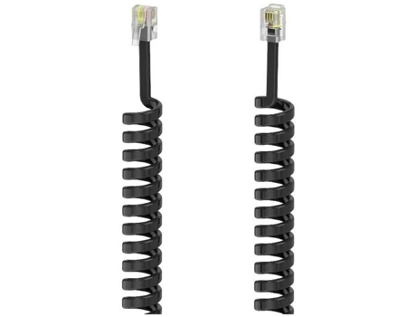 Cable de Telefone Analógico Conexão HAMA [1X Rj10 Macho 4P4C 1X Rj10 Macho 4P4C] 1,5 M Negro