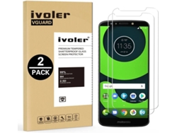 2x Protector Cristal Templado Motorola Moto G6 Play HONGWE.