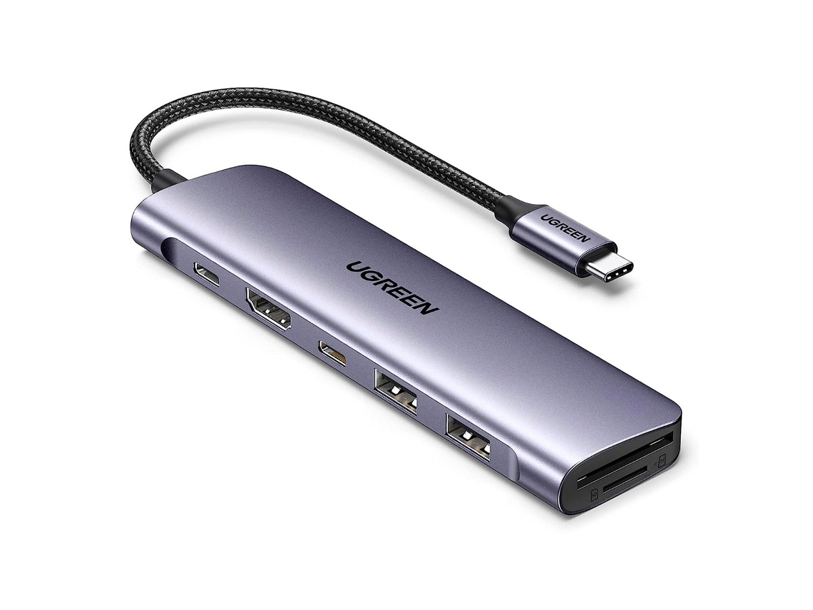 Hub UGREEN Cm195 USB-C para HDMI 2X USB-A 3.0 SD/TF PD