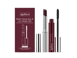 Kit clásico para ojos y labios, máscara de pestañas negra miel.