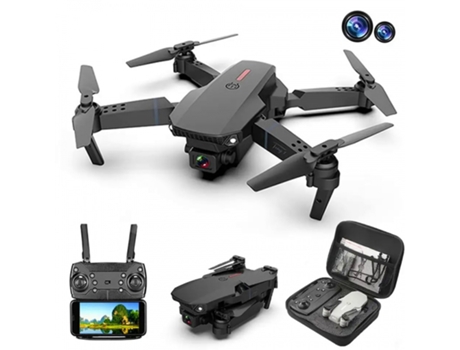 E88Pro Mini Drone con cámara 4K (Cámara doble - Duración de la batería: 15 min - Negro)