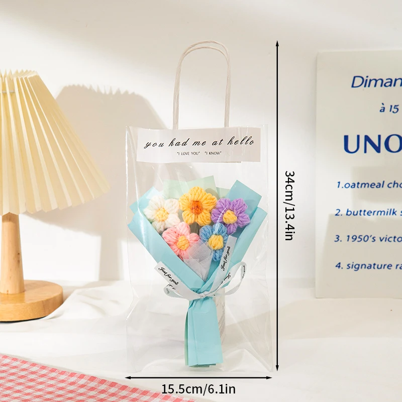 Mini Buquês De Crochê, Presentes De Flores De Crochê Feitos À Mão