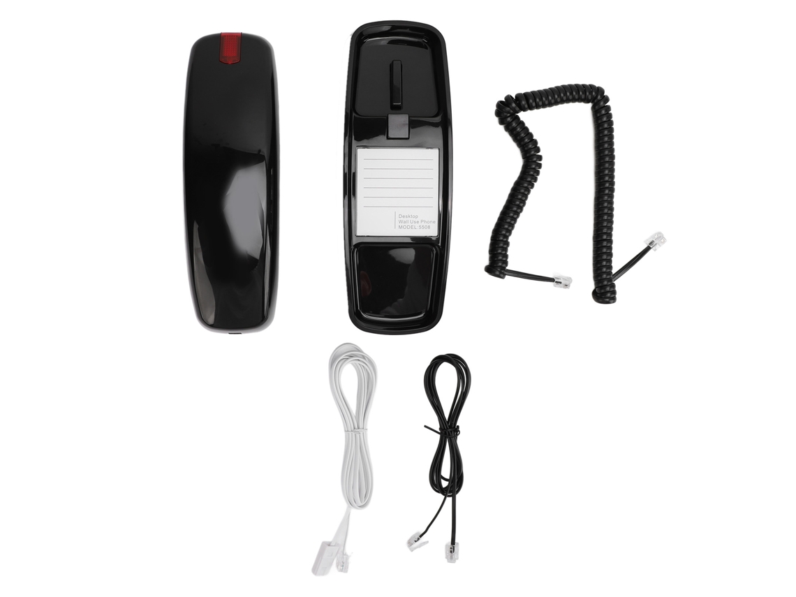 Teléfono Fijo Con Cable, Para Montaje En Pared, Con Botones Grandes, Control De Volumen, Apto Para Personas Mayores, Color Negro.