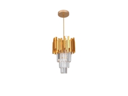 Lámpara colgante de diseño moderno con tecnología LED, 23 cm, color dorado, blanco frío OEM
