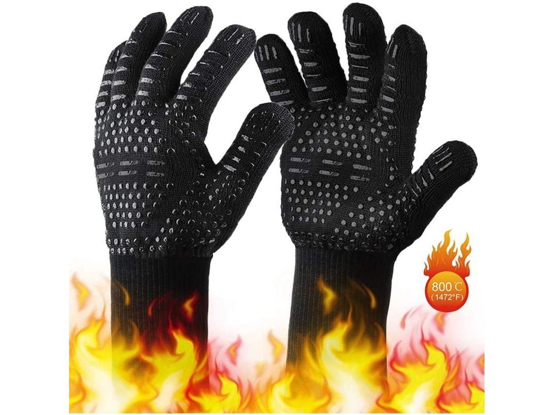 Guantes Para Barbacoa Resistentes Al Calor (hasta 800 °c), Antideslizantes, Útiles En Cocinas E Industrias.