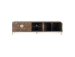Mueble para TV con 4 Puertas en Madera de Manglar y Base Metálica 50X190X40 GINER Y COLOMER