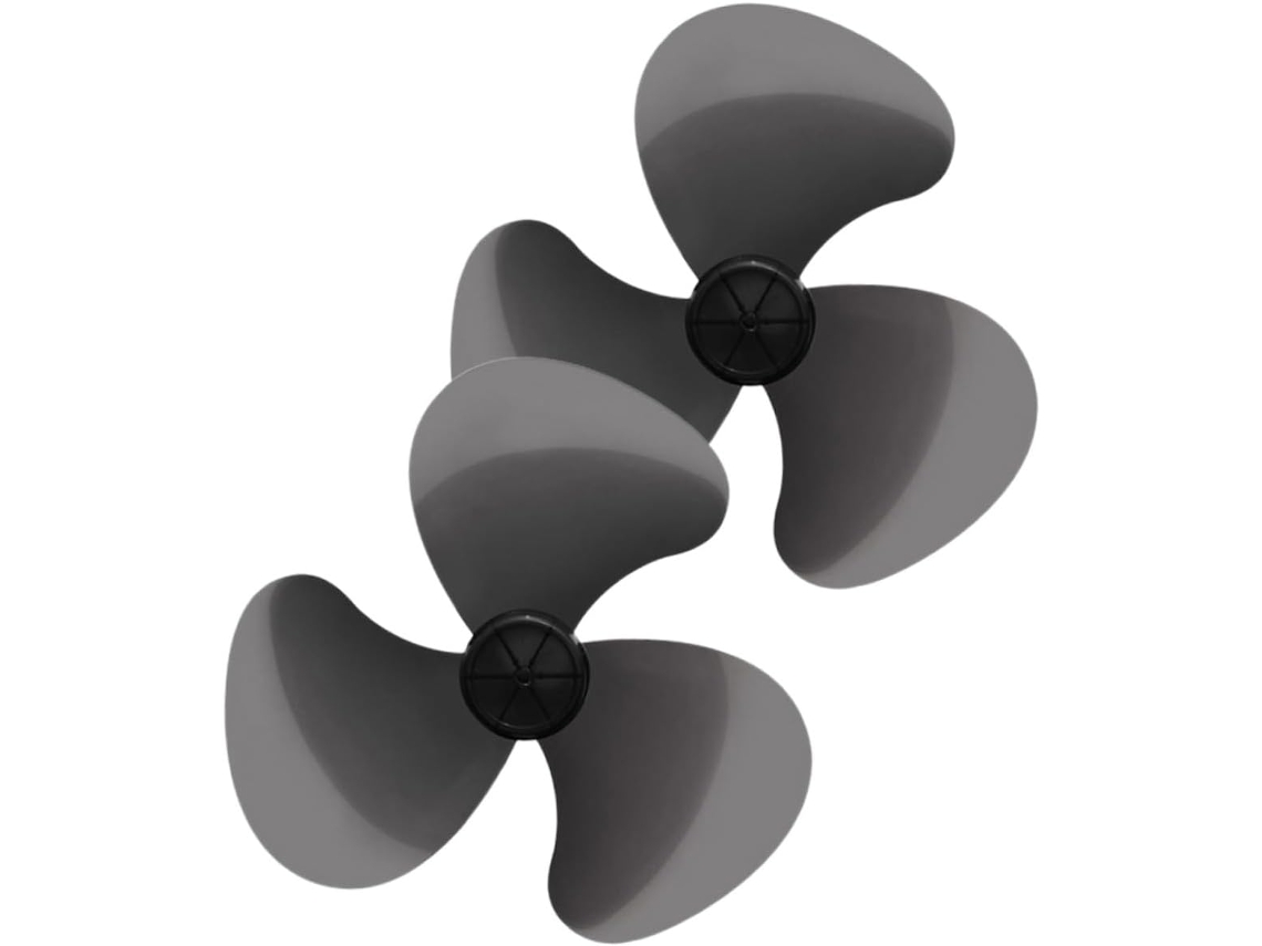 2 Aspas De Ventilador De Plástico Negro Transparente