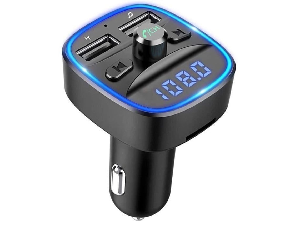 Kit De Adaptador De Viva-voz Transmissor Fm Rádio De Carro Sem Fio Chamada Dupla Bluetooth Azul (100 Unidades). Adaptador/hub Efic