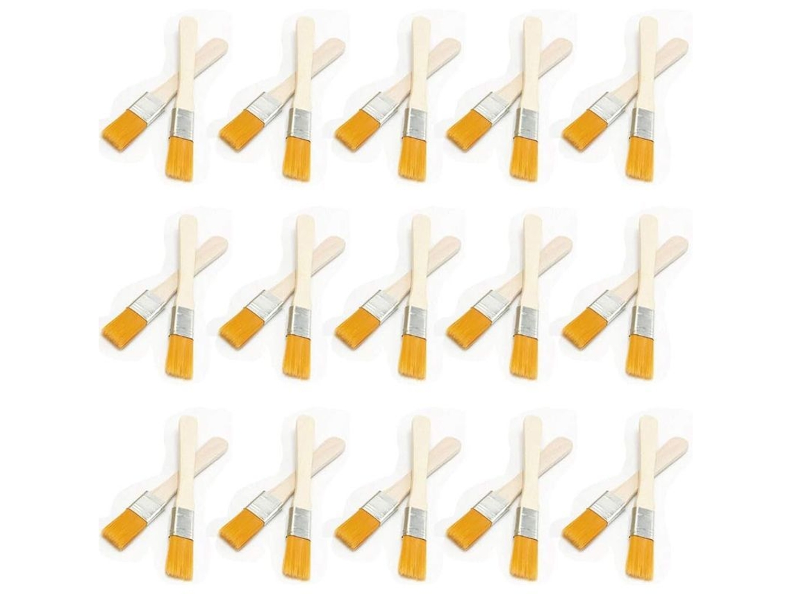 30 Pinceles De Pintura Con Mango De Madera Para Paredes, Molduras Y Pintura Profesional
